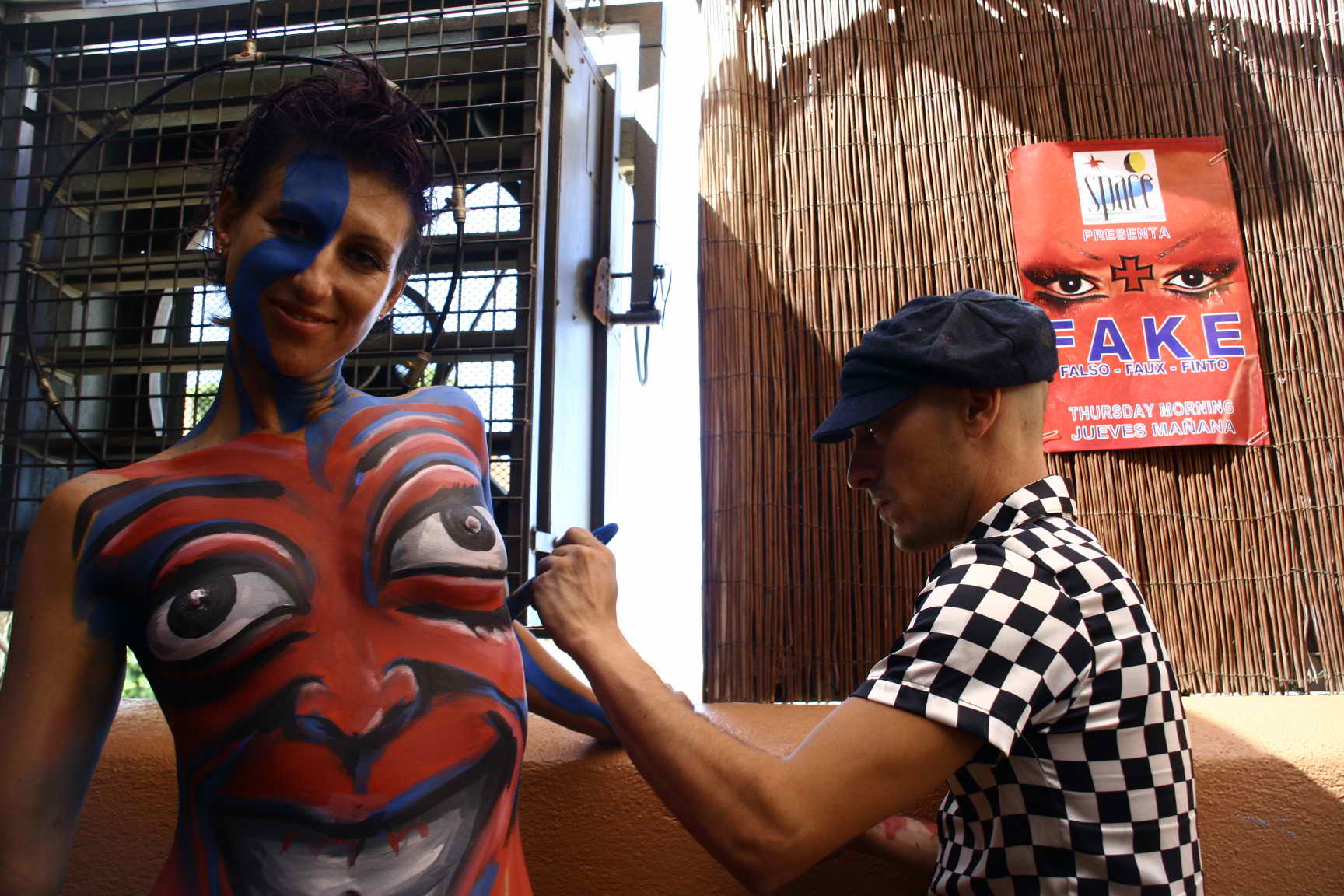 Body painting cara loca - Streakka Ibiza Arte