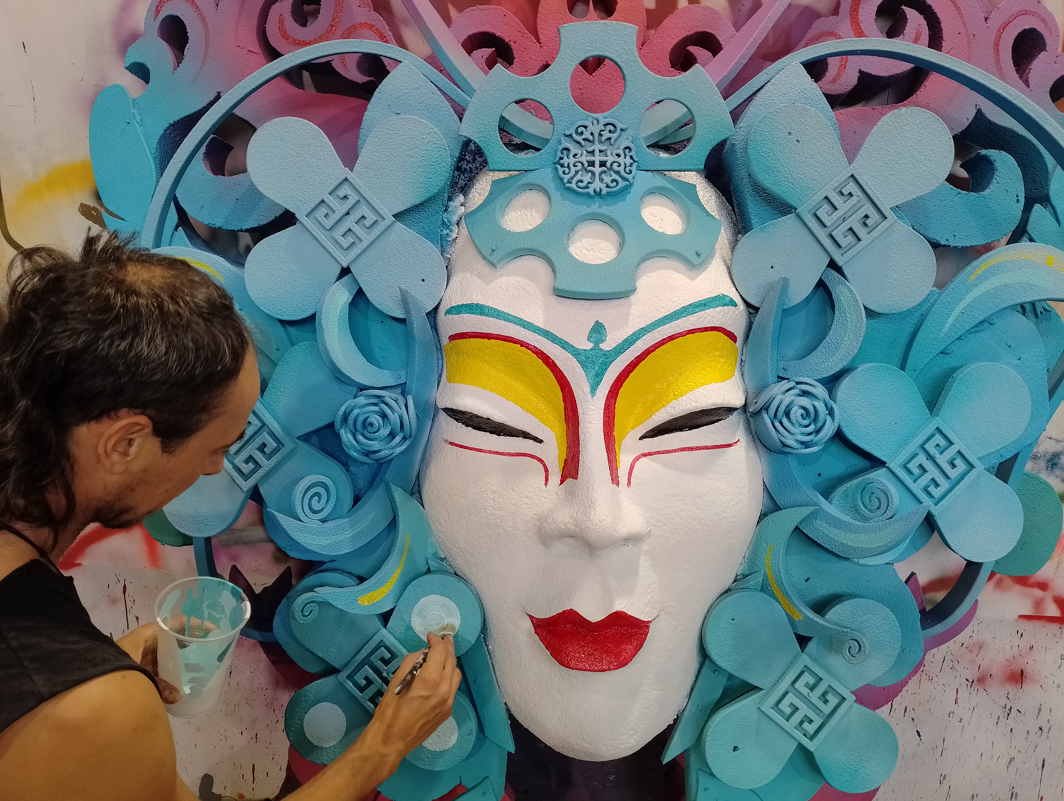 Diego pintando - Streakka Ibiza Arte